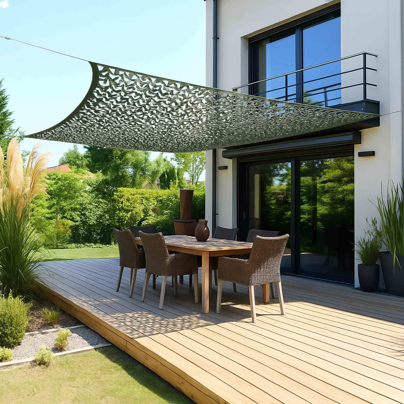 Rechteckiges, umkehrbares, durchbrochenes Sonnenschutzsegel, 3 x 4 m 