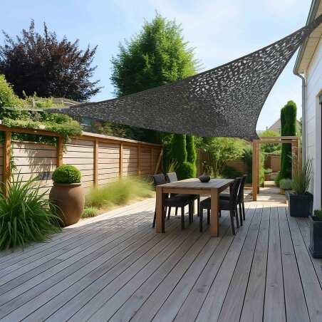 Dreieckiges luftdurchlässiges Sonnensegel 3,6 x 3,6 x 3,6 m 