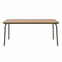 Rechteckiger Gartentisch 160 x 90 cm aus Stahl und Polyholz
