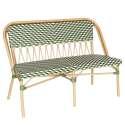 Gartenbank aus Aluminium und synthetischem Rattan 