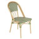 Gartenstuhl im Pariser Bistro-Stil aus Aluminium und synthetischem Rattan