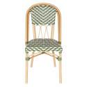 Gartenstuhl im Pariser Bistro-Stil aus Aluminium und synthetischem Rattan