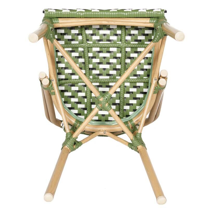 Gartenstuhl im Pariser Bistro-Stil aus Aluminium und synthetischem Rattan