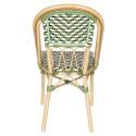 Gartenstuhl im Pariser Bistro-Stil aus Aluminium und synthetischem Rattan