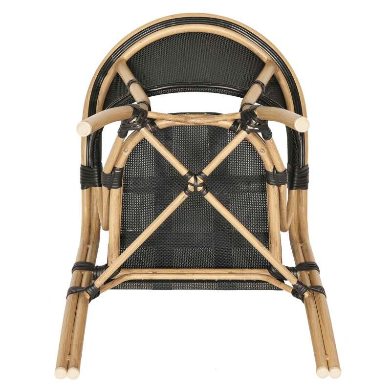 Gartenstuhl im Pariser Bistrostil aus Aluminium und synthetischem Rattan