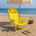 Set bestehend aus 2 klappbaren Strandstühlen, 4-fach verstellbar