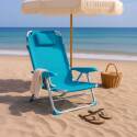 Set bestehend aus 2 klappbaren Strandstühlen, 4-fach verstellbar