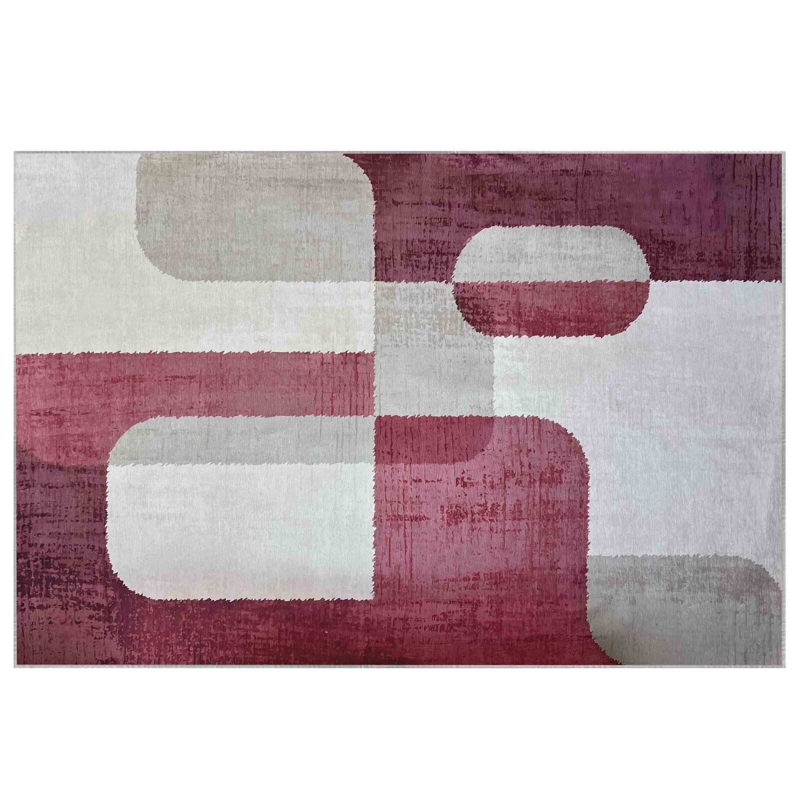 Teppich aus kurzfloriger Polyester-Chenille, rechteckig