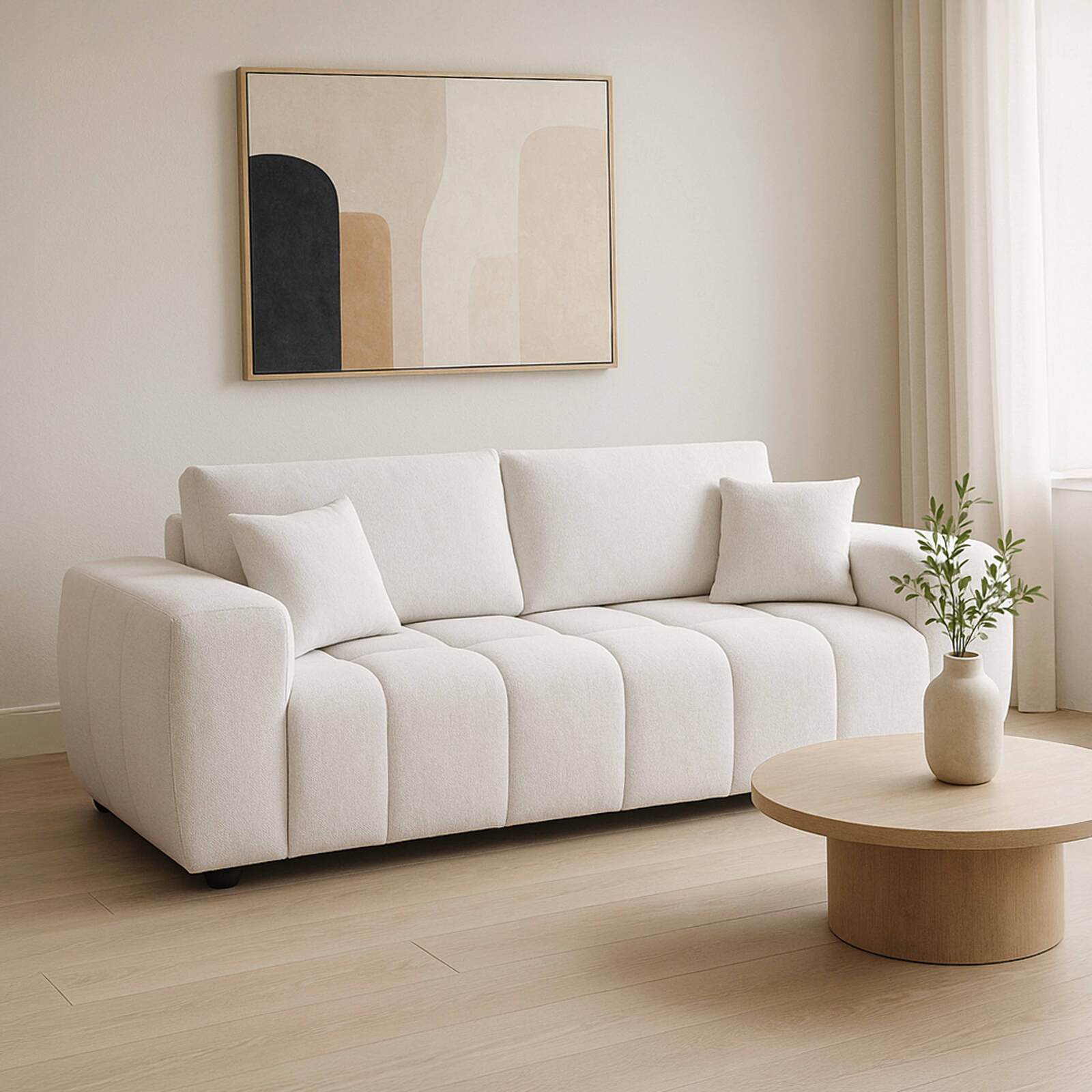 Sofa aus geradem Polyester, 3-Sitzer