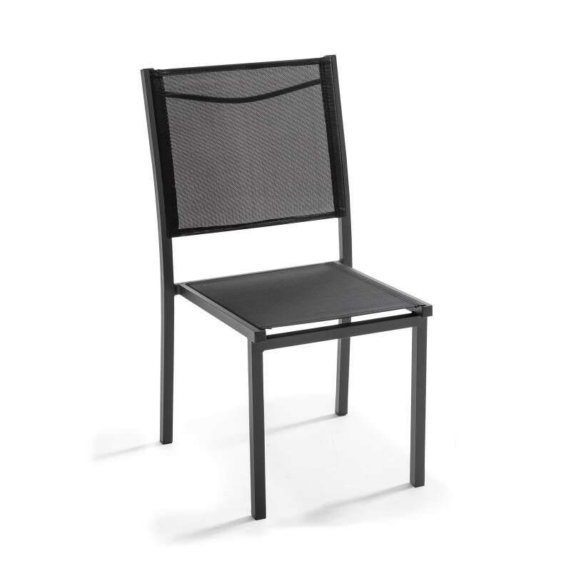 Rechteckiger Garten-Tisch aus Aluminium/Teakholz mit den Maßen 200 x 100 cm und 8 Stühlen