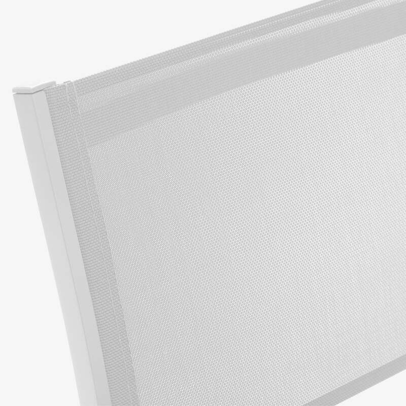 Ausziehbarer Gartentisch aus Aluminium, 52/260x100 cm, und 10 Stühle aus Textilene