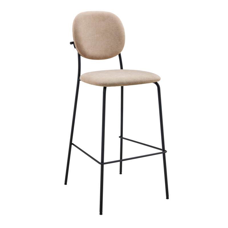 Set mit 2 Hochstühlen aus Stahl und Stoff (2/6)