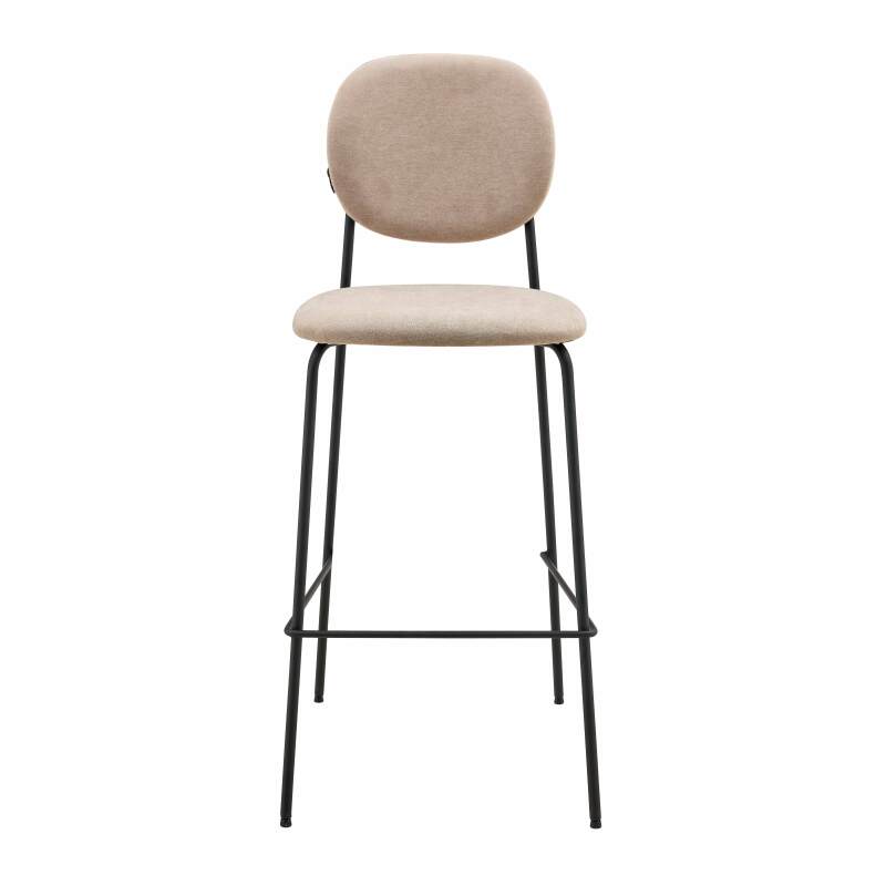 Set mit 2 Hochstühlen aus Stahl und Stoff (4/6)