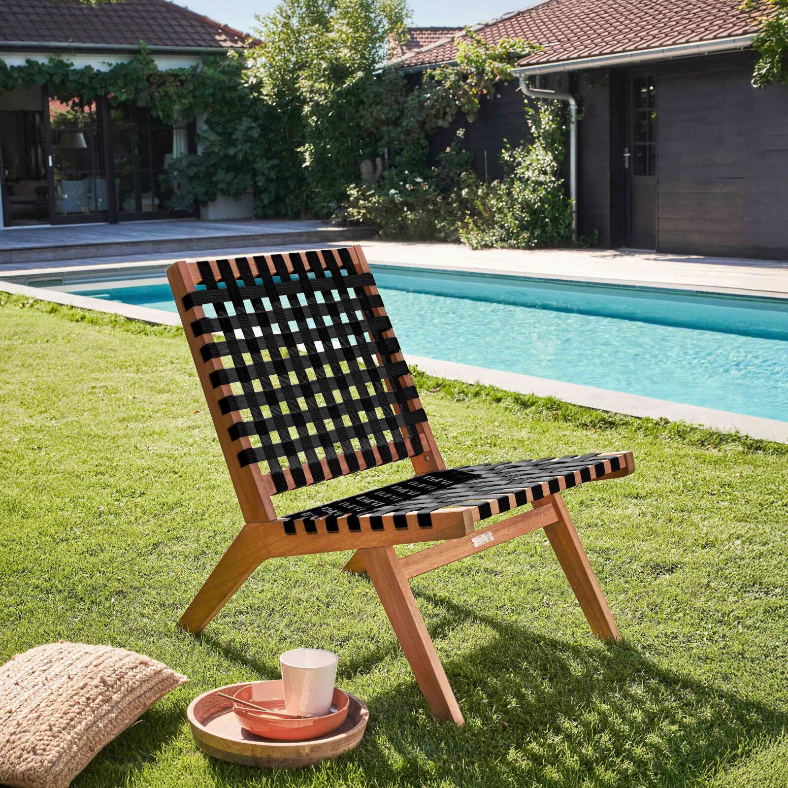 Set aus 2 Relaxsessel aus FSC®-zertifiziertem Eukalyptusholz