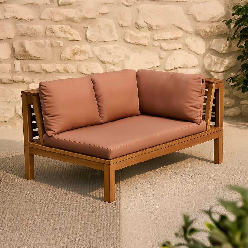 Niedriges Gartensofa aus FSC®-zertifiziertem Eukalyptusholz