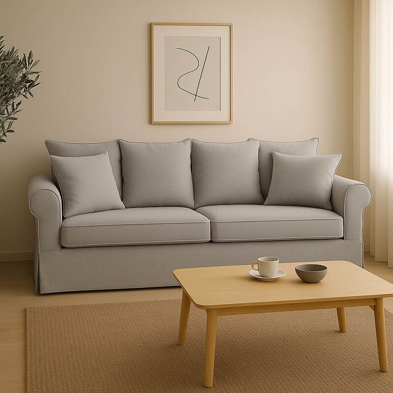 Sofa aus geradem Polyester, 3-Sitzer