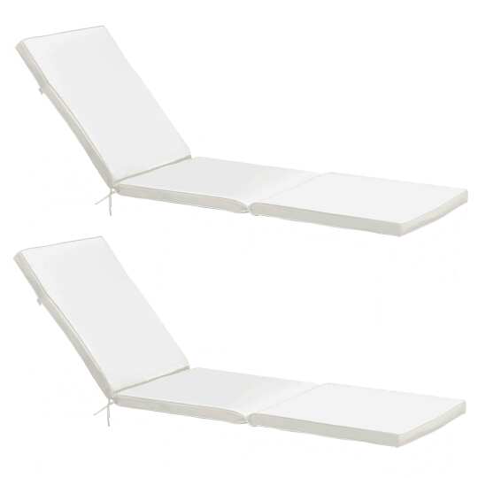 Set aus 2 einfarbigen Liegestuhlkissen