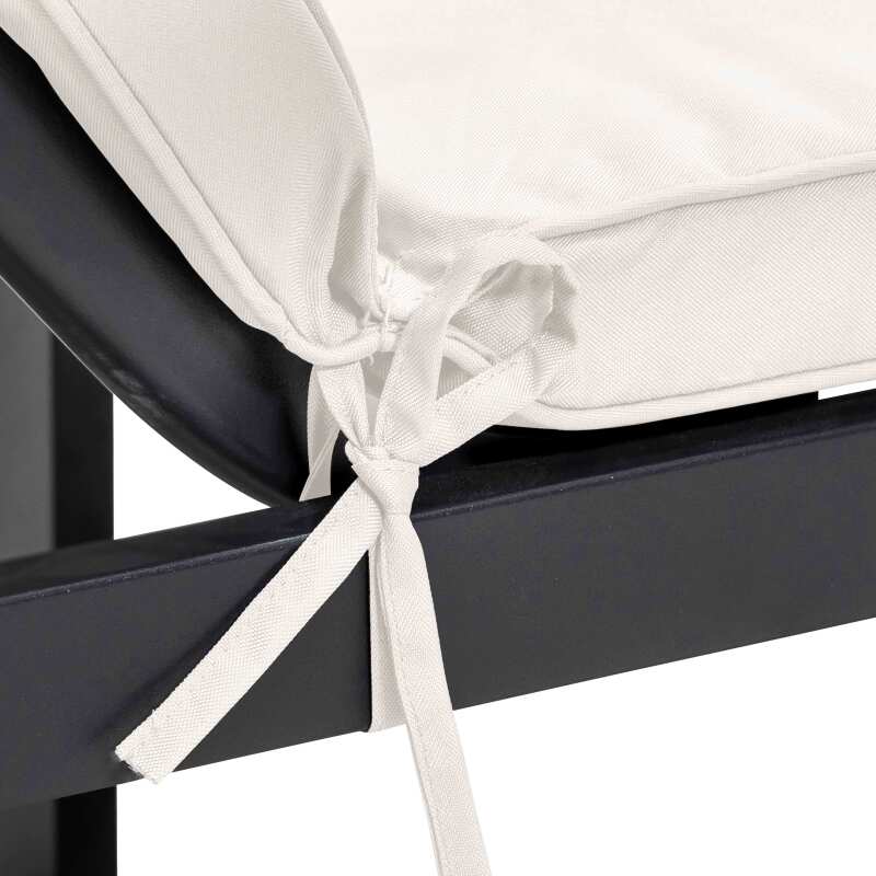 Set aus 2 einfarbigen Liegestuhlkissen