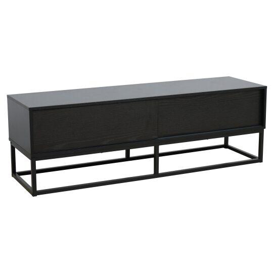 TV-Möbel schwarz 140 cm in Holzoptik