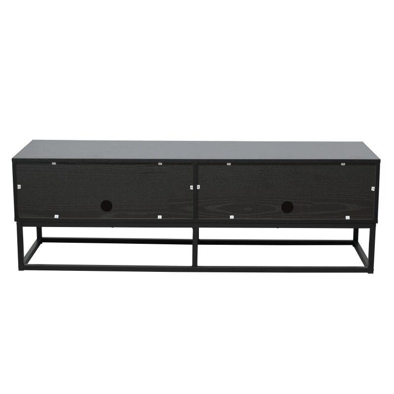 TV-Möbel schwarz 140 cm in Holzoptik (5/7)