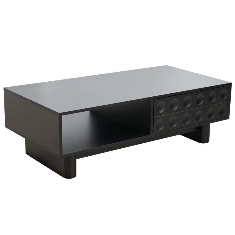 Couchtisch rechteckig, aus Melamin, 120x60x38,5 cm