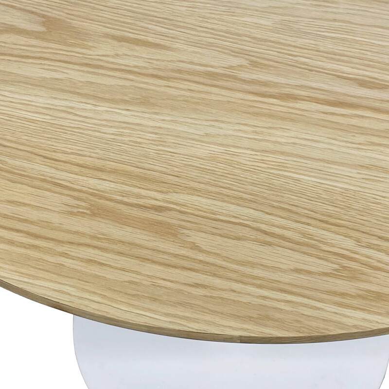 Runder Esstisch aus Melamin und Metall für 4 Personen