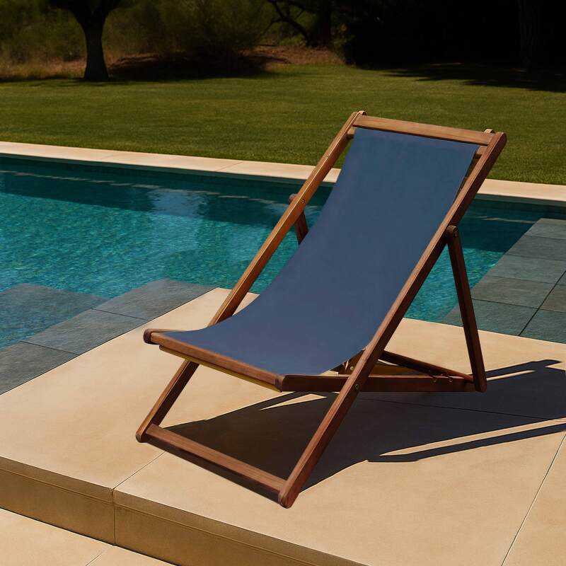 Liegestühle aus 100 % FSC®-Akazienholz, 3-fach verstellbar - 2er-Set 