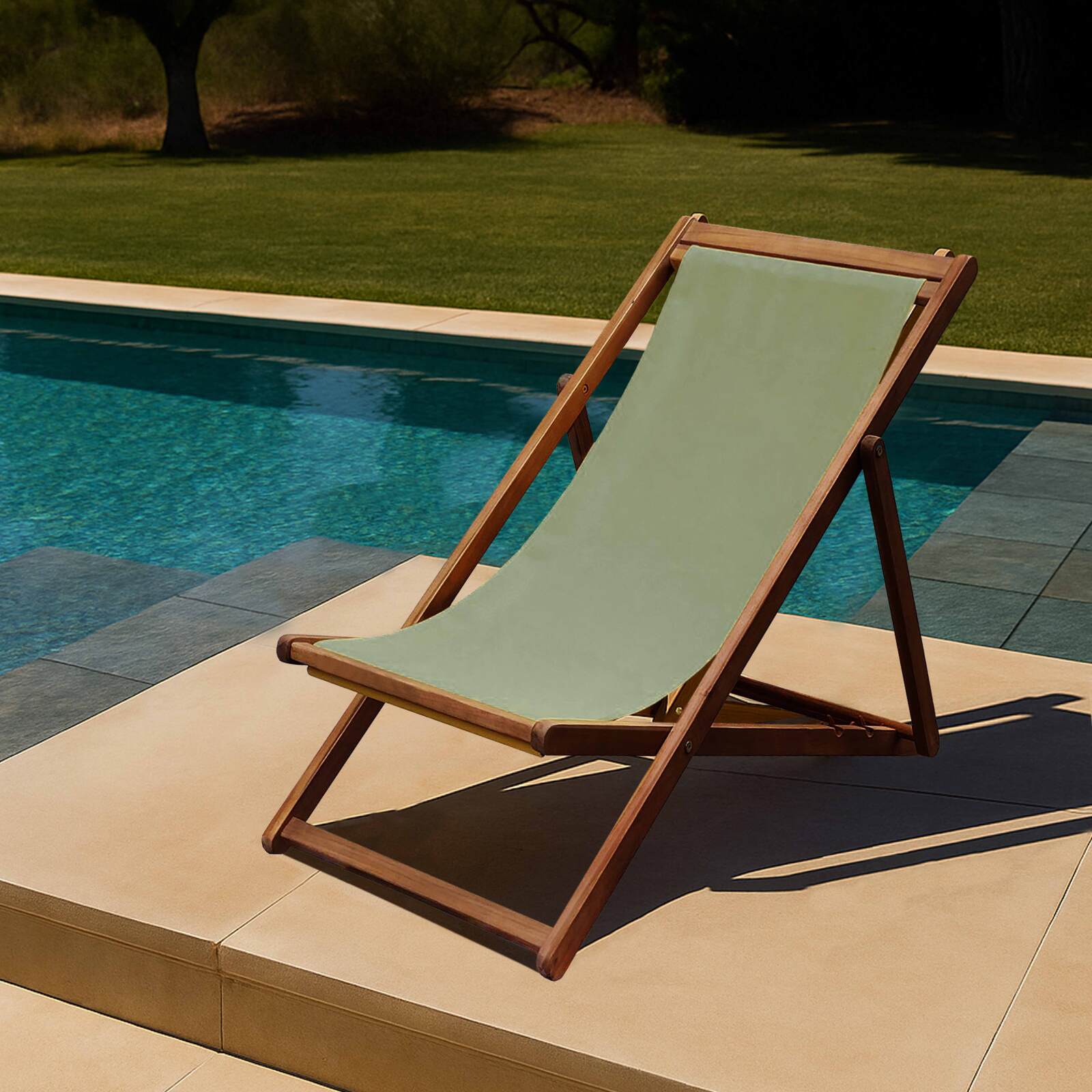 Liegestühle aus 100 % FSC®-Akazienholz, 3-fach verstellbar - 2er-Set 