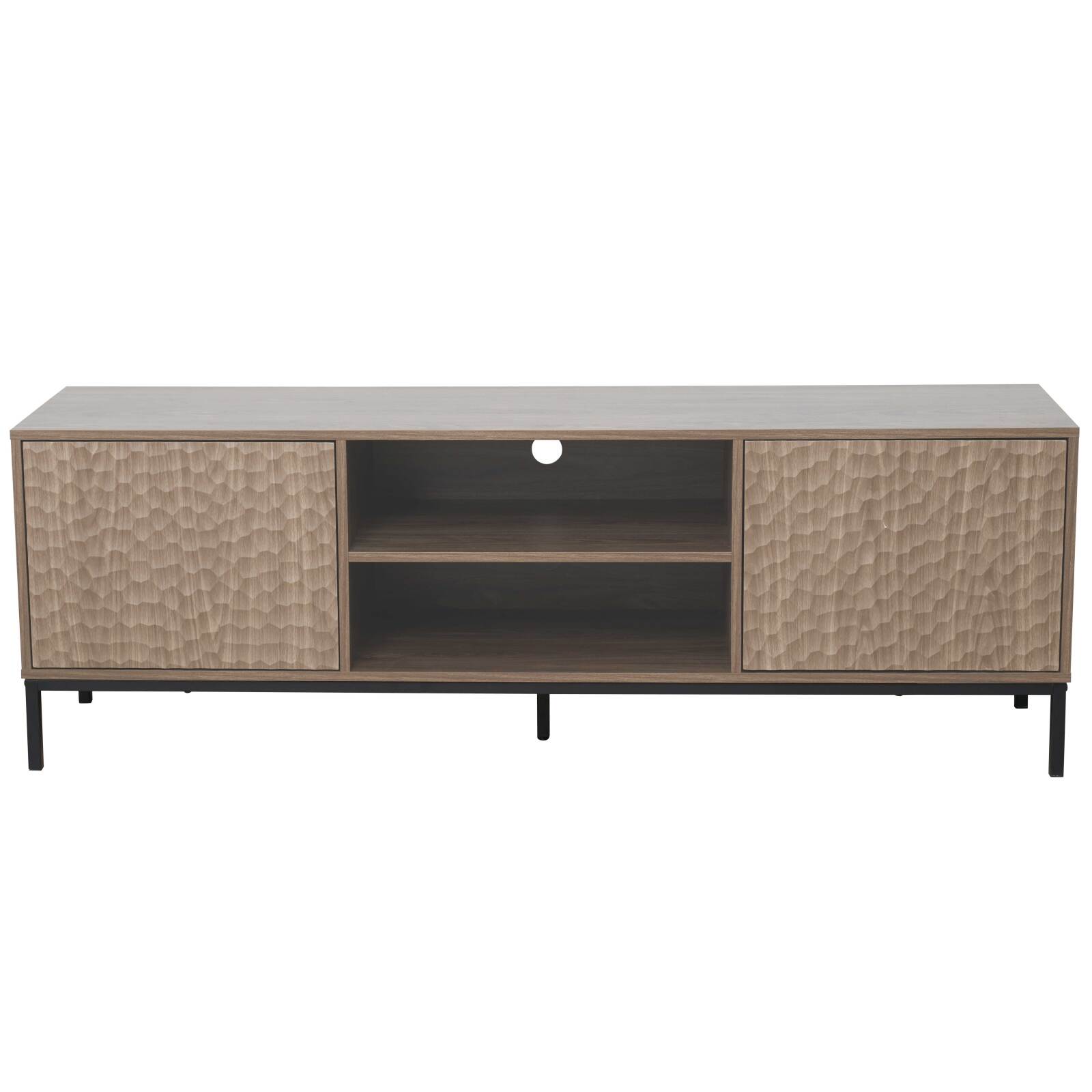 TV-Möbel 160 cm aus Melamin Holzoptik skandinavisch