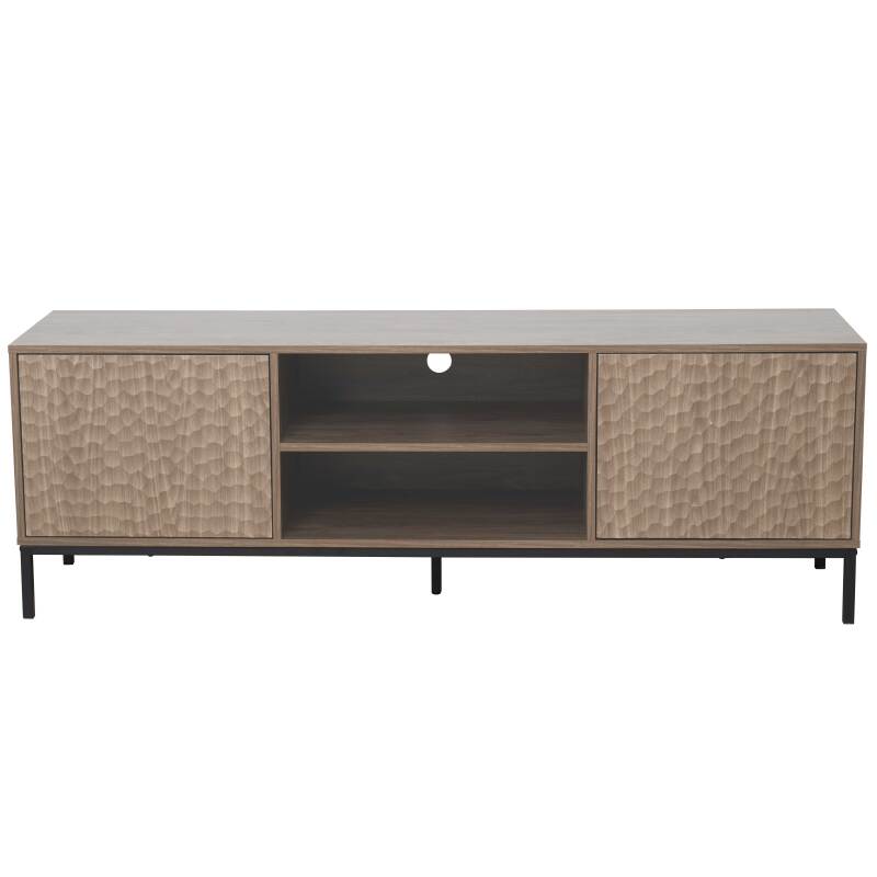 TV-Möbel 160 cm aus Melamin Holzoptik skandinavisch (2/6)