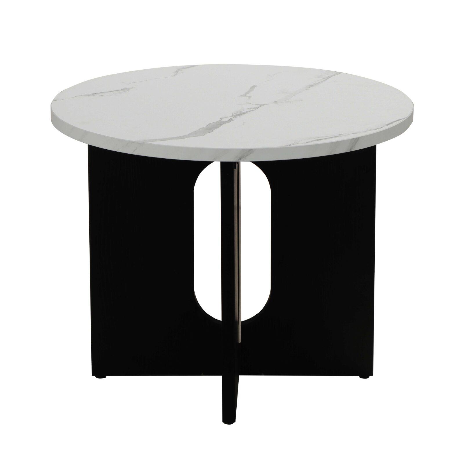 Couchtisch Runder in Marmoroptik Ø50 x 40 cm