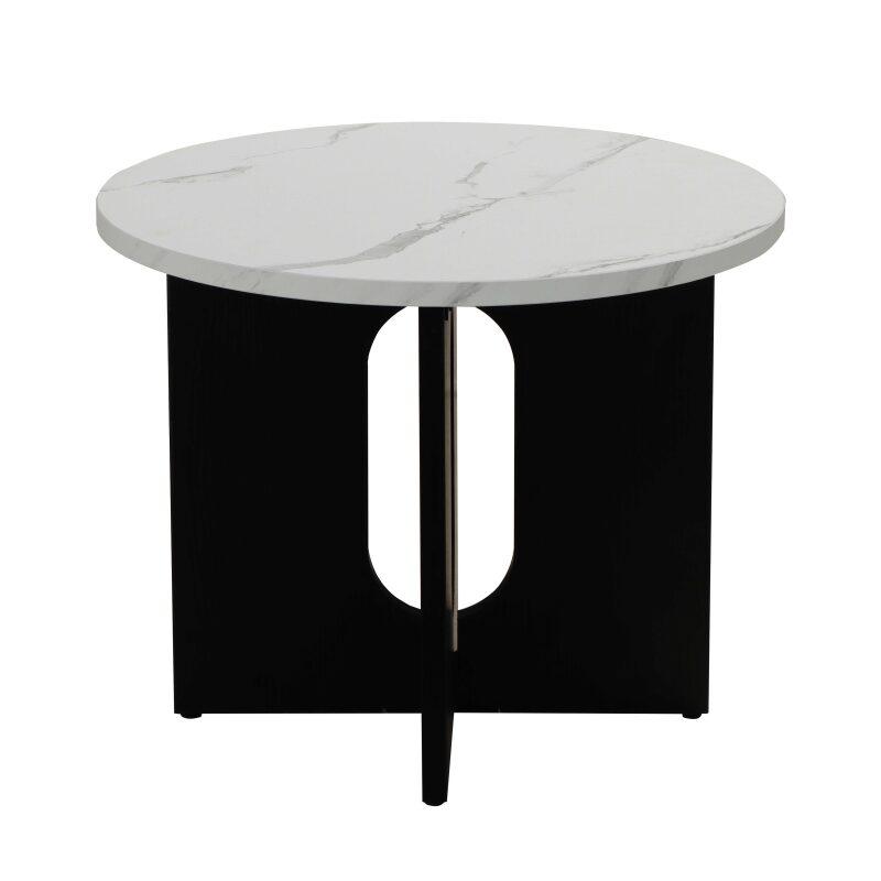 Couchtisch Runder in Marmoroptik Ø50 x 40 cm