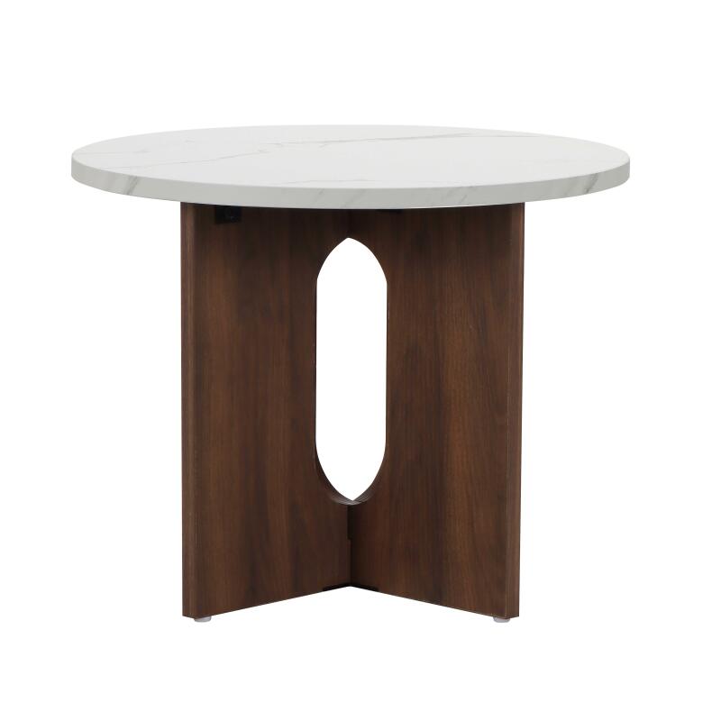 Couchtisch Runder in Marmoroptik Ø50 x 40 cm