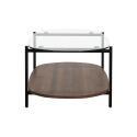 Couchtisch Ovaler aus Glas 120 x 55 x 40 cm