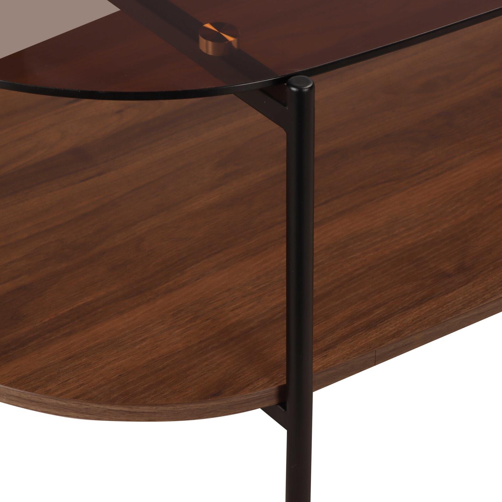 Couchtisch Ovaler aus Glas 120 x 55 x 40 cm