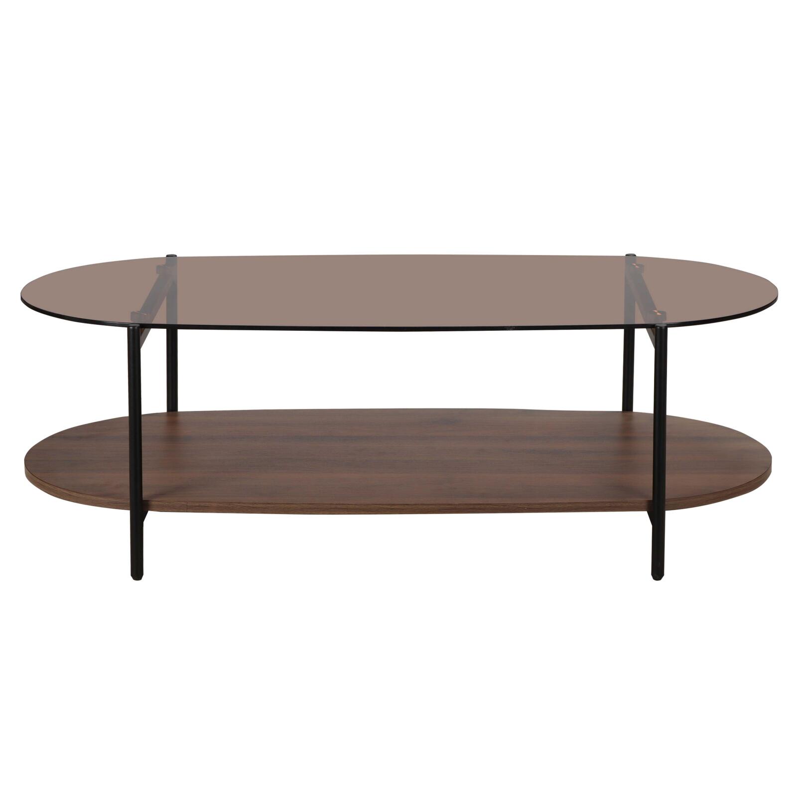 Couchtisch Ovaler aus Glas 120 x 55 x 40 cm