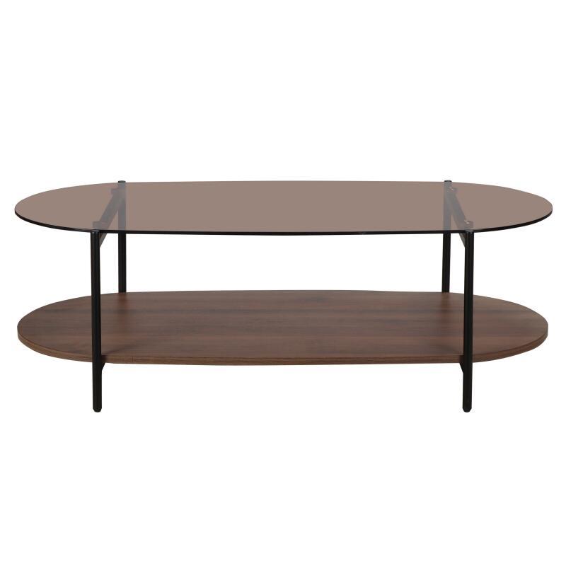 Couchtisch Ovaler aus Glas 120 x 55 x 40 cm (2/5)