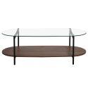 Couchtisch Ovaler aus Glas 120 x 55 x 40 cm