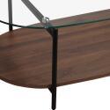 Couchtisch Ovaler aus Glas 120 x 55 x 40 cm
