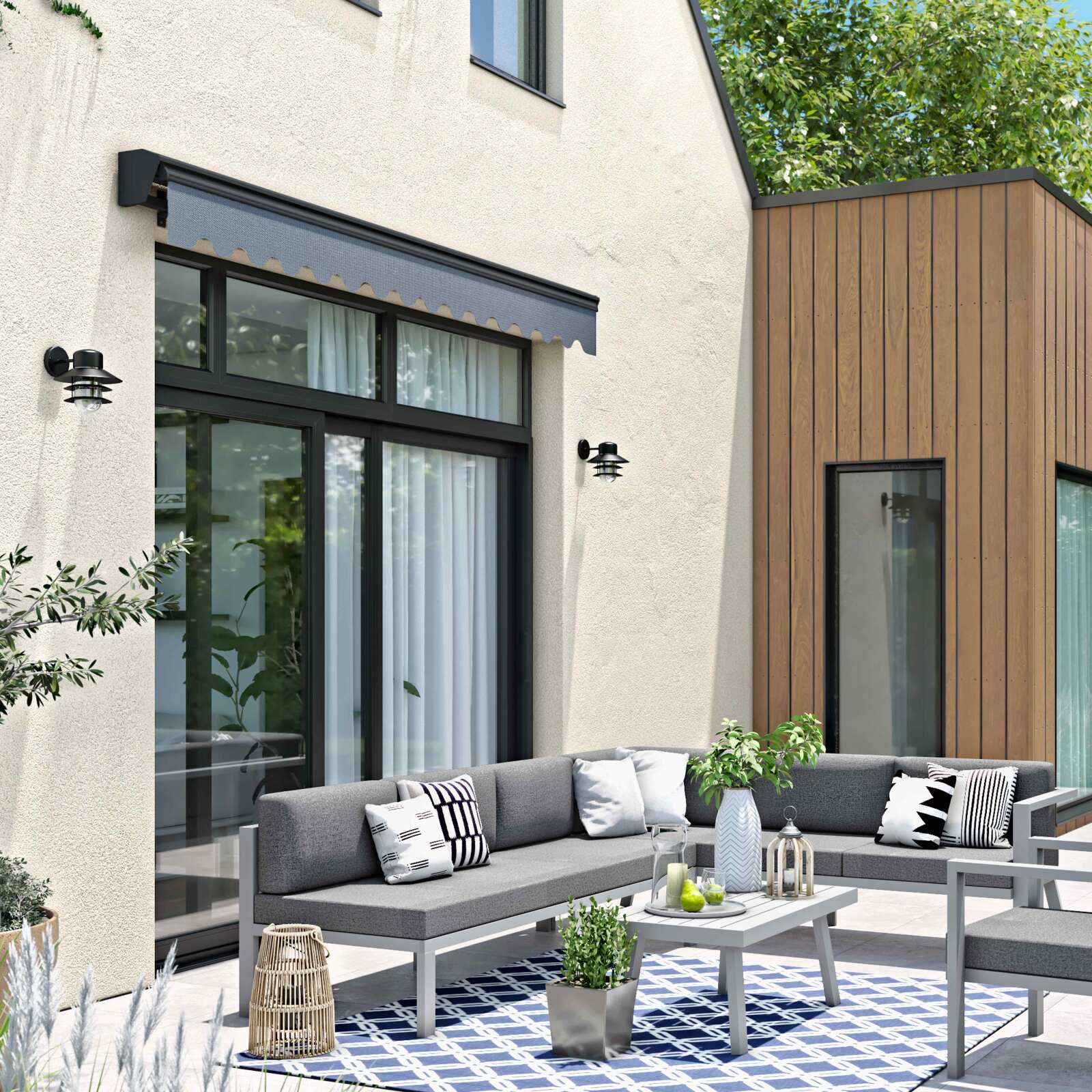 Markise mit halbintegrierter 3 x 2,50 m Kassette 