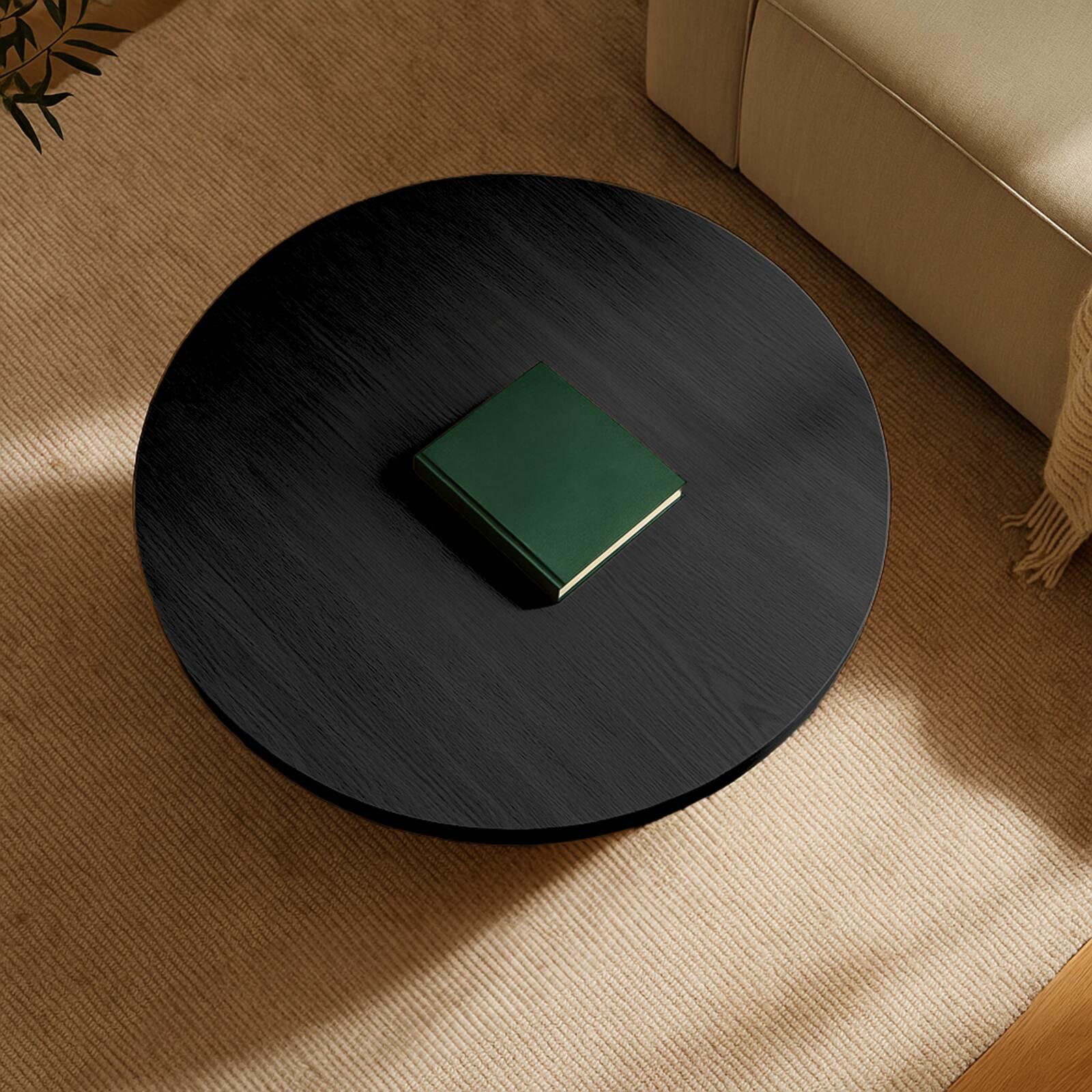 Couchtisch rund, in Holzoptik, Ø80 x 45 cm