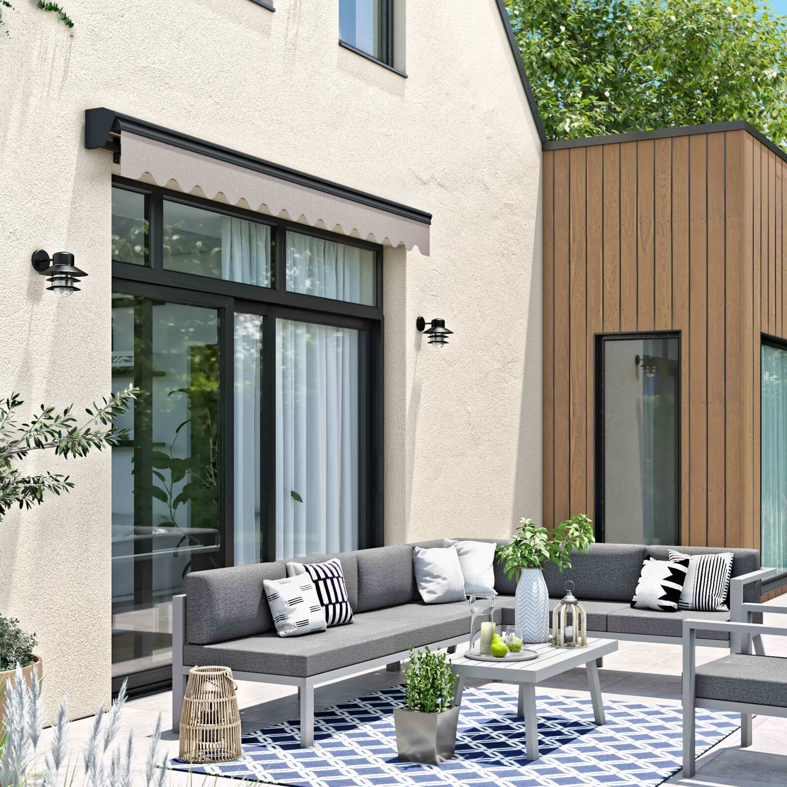 Markise mit halbintegrierter 3 x 2,50 m Kassette 