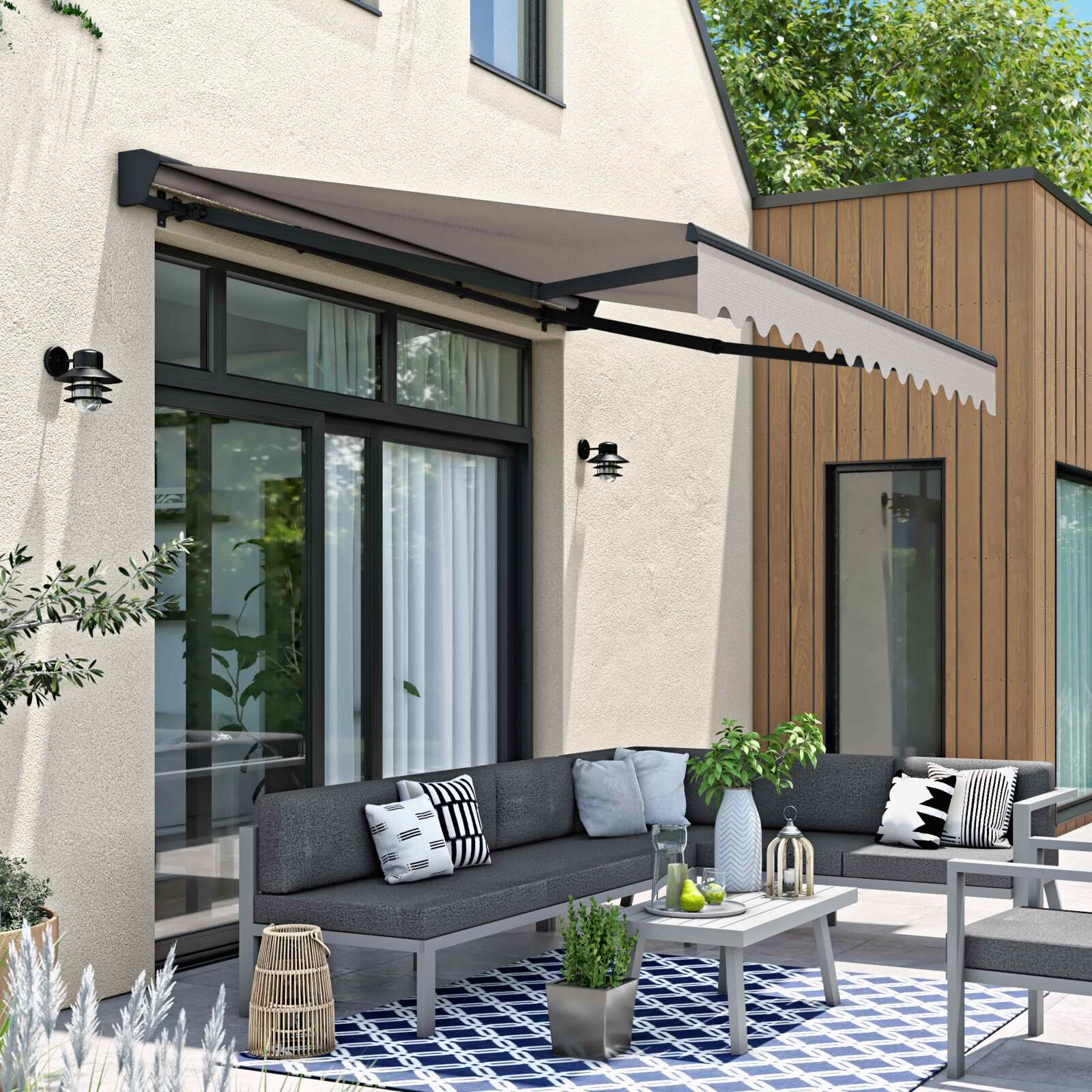 Markise mit halbintegrierter 3 x 2,50 m Kassette 