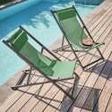 2er-set verstellbaren Aluminium-Sonnensesseln mit 4 Positionen 