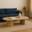 Couchtisch oval, in Holzoptik, 120x70x35 cm