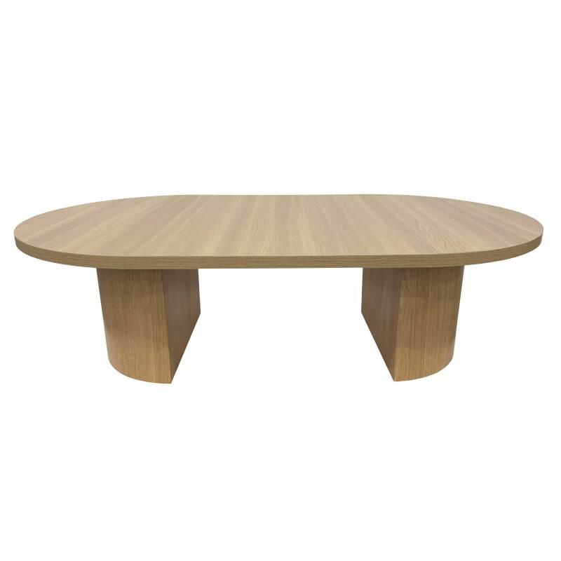 Couchtisch oval, in Holzoptik, 120x70x35 cm