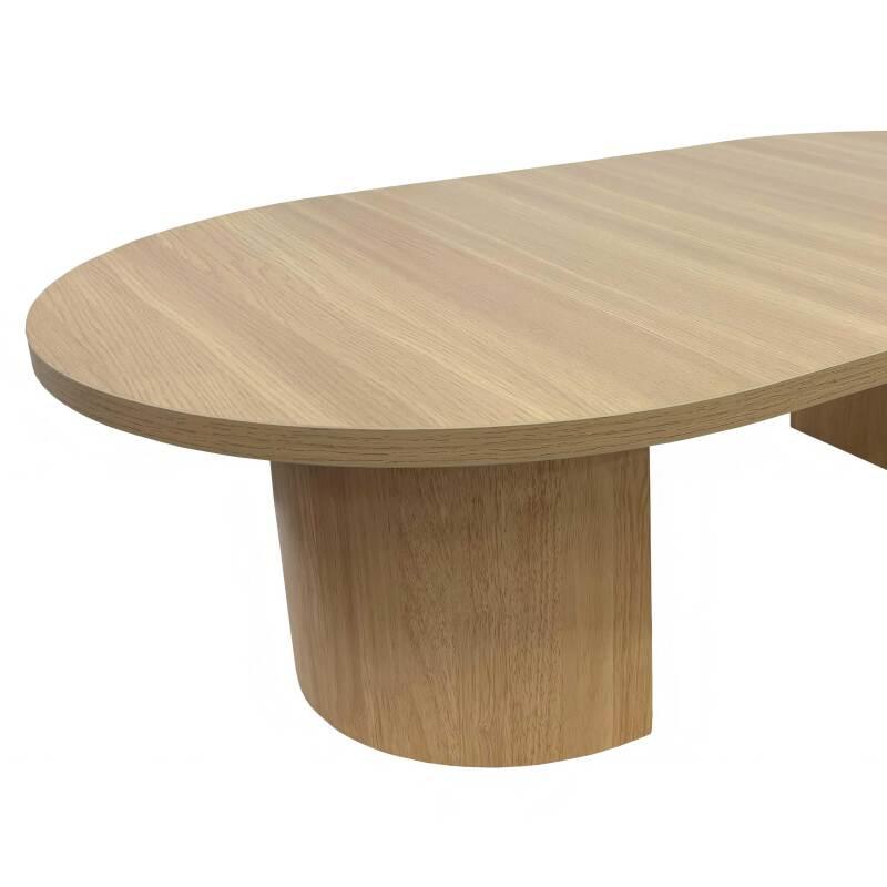 Couchtisch oval, in Holzoptik, 120x70x35 cm