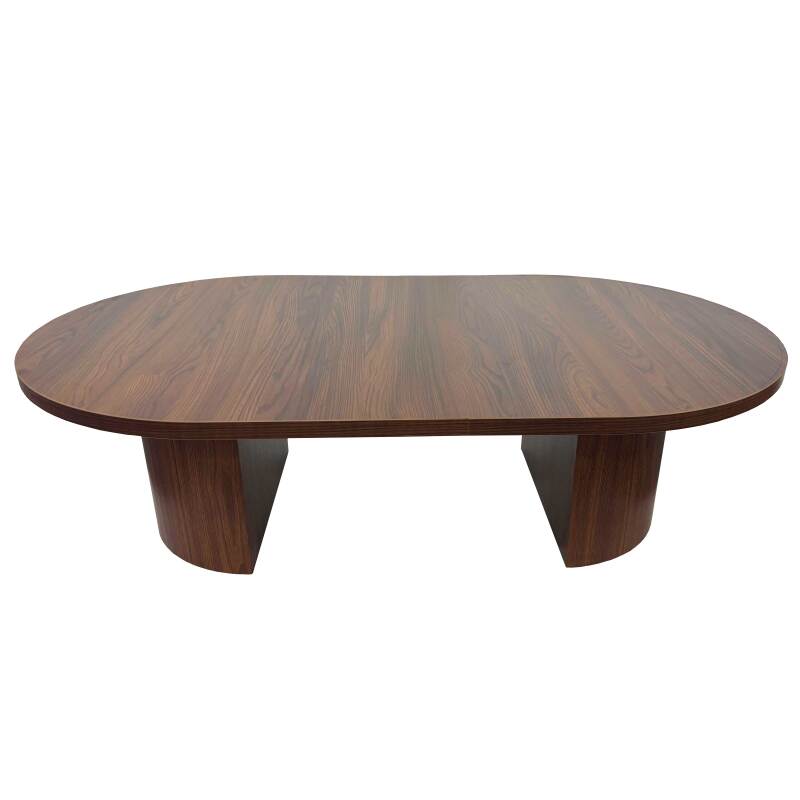 Couchtisch oval, in Holzoptik, 120x70x35 cm (4/7)