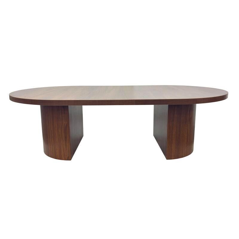 Couchtisch oval, in Holzoptik, 120x70x35 cm (5/7)