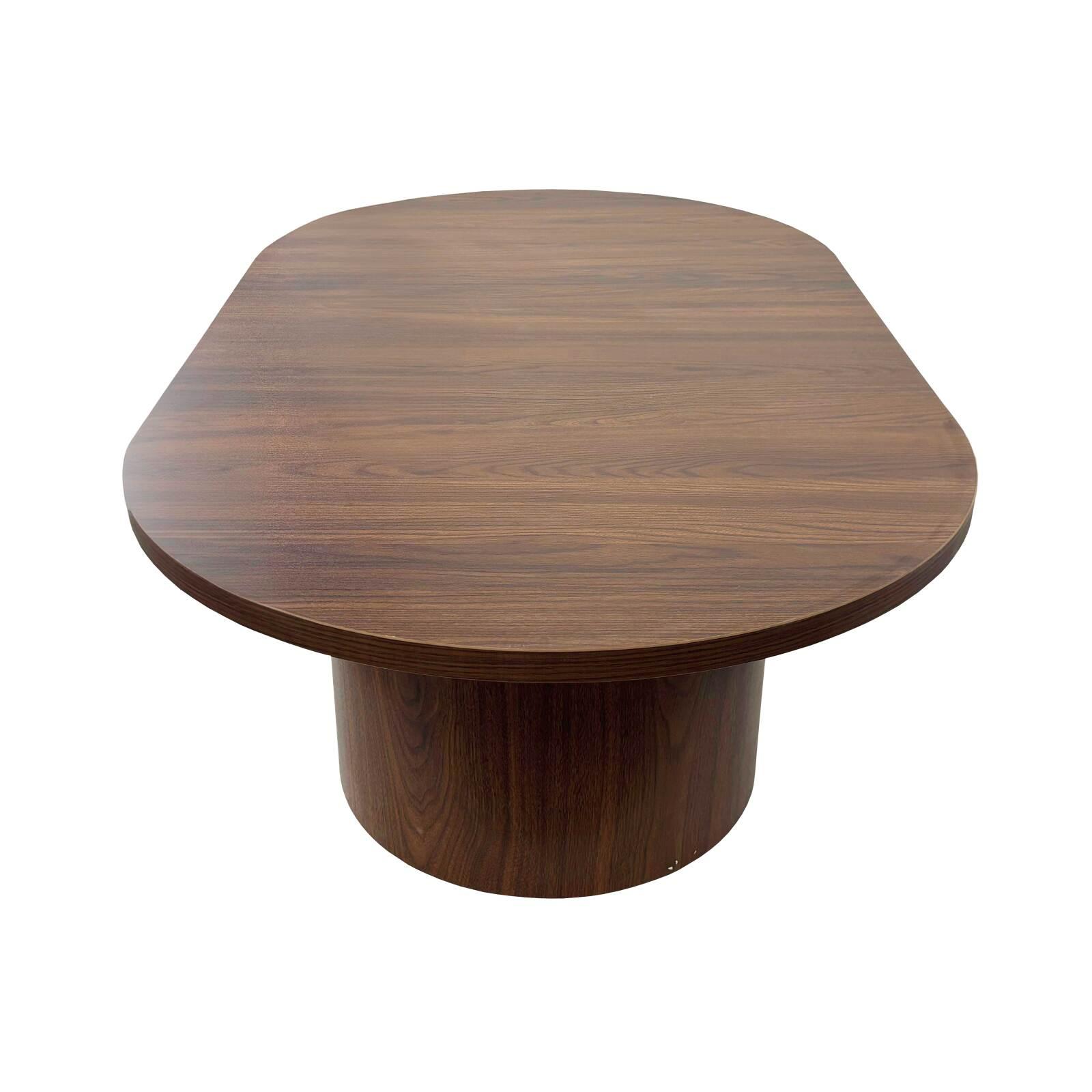 Couchtisch oval, in Holzoptik, 120x70x35 cm